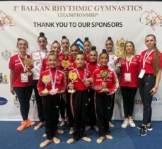 Milli sporcular, Ritmik Cimnastik Balkan Şampiyonası'nda 18 madalya kazandı