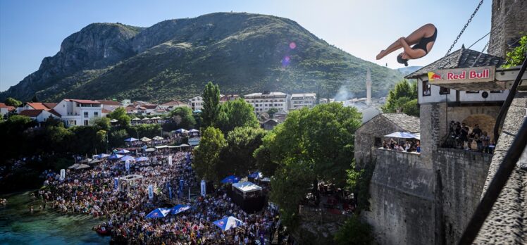 Mostar Köprüsü'nde Red Bull Cliff Diving heyecanı yaşandı