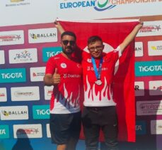 Özel sporcu milli atlet Emirhan Akçakoca'dan Avrupa Şampiyonası'nda dünya rekoru