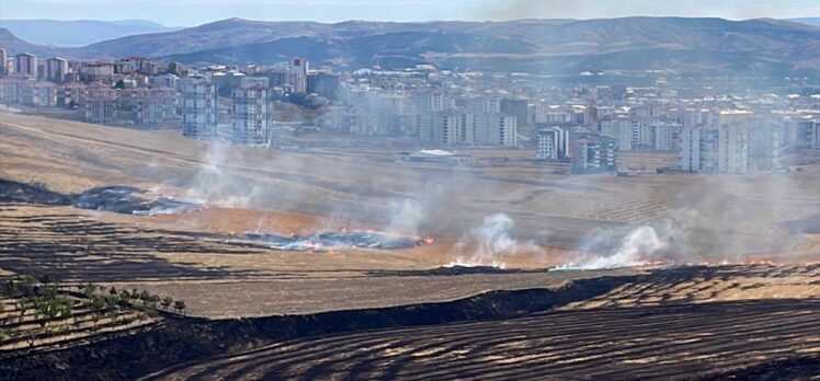 Sivas'ta çıkan anız yangını söndürüldü