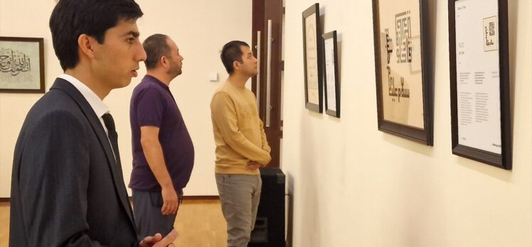 Türk hattatların eserlerinden oluşan Hat Sanatları Sergisi Özbekistan'da açıldı