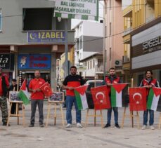 Denizli'de İsrail “Sessiz Eylem” ile protesto edildi
