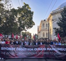 İstanbul'da “Büyük Filistin Yürüyüşü” başladı