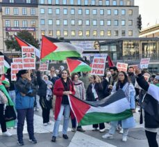 İsveç'te  Filistin'e destek gösterisi