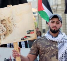 Sırbistan'da Filistin'e destek gösterisi düzenlendi
