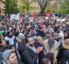 Stockholm'de binlerce kişi  Filistin'e destek için yürüdü