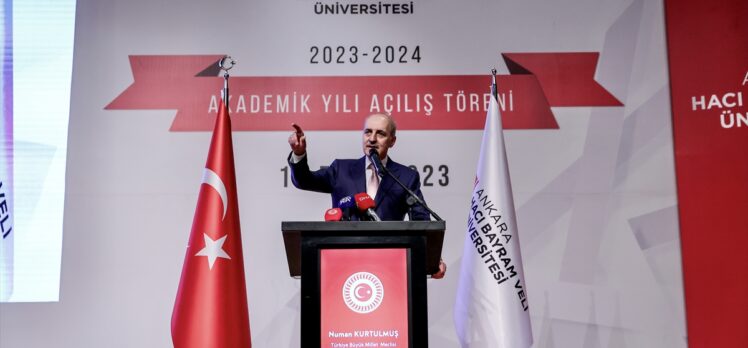 TBMM Başkanı Kurtulmuş, AHBVÜ akademik yıl açılış töreninde konuştu: