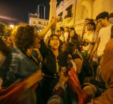 Tunus’ta binlerce kişi Filistin’e destek için gösteri düzenledi