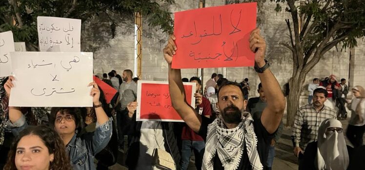Ürdün'de, Gazze'ye destek ve Biden'ın yarınki muhtemel Amman ziyaretine tepki gösterisi