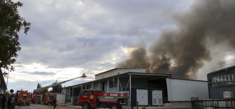 GÜNCELLEME – Uşak'ta iki tekstil fabrikasında hasara yol açan yangın kontrol altına alındı