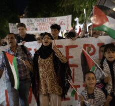 Yunanistan'da Filistin'e destek gösteri