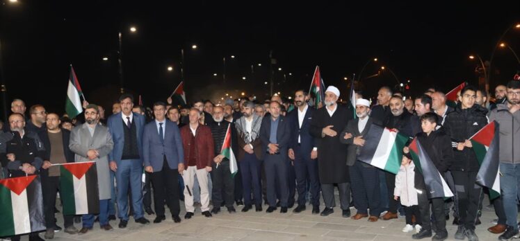 Ağrı’da Filistin'e destek yürüyüşü düzenlendi