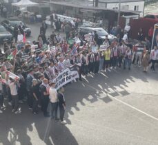 AK Parti'li gençler Zonguldak, Karabük ve Düzce'de  İsrail'in saldırılarını protesto etti