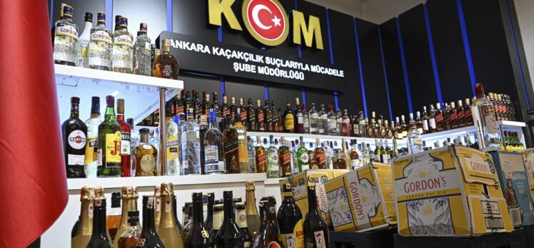 Ankara'da 3 bin 787 şişe kaçak içki ele geçirildi