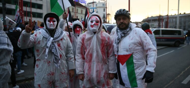 Avusturya'da “İsrail'in Gazze'ye yönelik işgali durdurulsun” gösterisi
