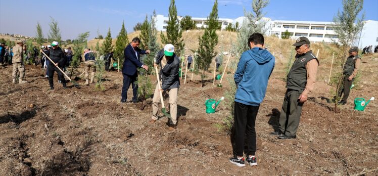 Diyarbakır'da 2 bin 23 fidan toprakla buluşturuldu