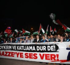 Diyarbakır'da “Gazzeli Eğitimcilere Destek Yürüyüşü” düzenlendi