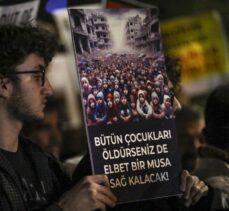 İsrail'in Şifa Hastanesi'ne yaptığı baskın ABD'nin Ankara Büyükelçiliği önünde protesto edildi