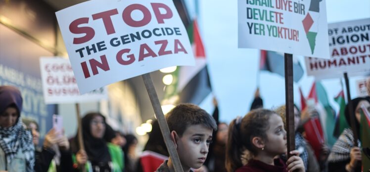 İstanbul'da İHH'den Filistin'e destek eylemi