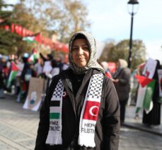 İstanbul'da kadınların Filistin'e destek için başlattığı oturma eylemi 12. gününde
