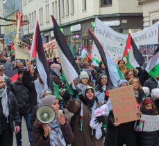 İsveç'te binlerce kişinin katılımıyla Filistin'e destek gösterisi düzenlendi