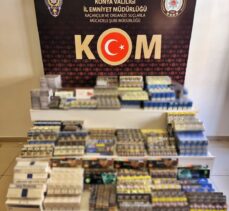 Konya'da bir tırda 4 milyon sahte bandrollü makaron ele geçirildi