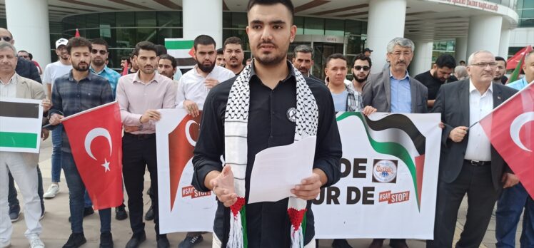 Osmaniye'de üniversite öğrencileri İsrail'in saldırılarını protesto etti