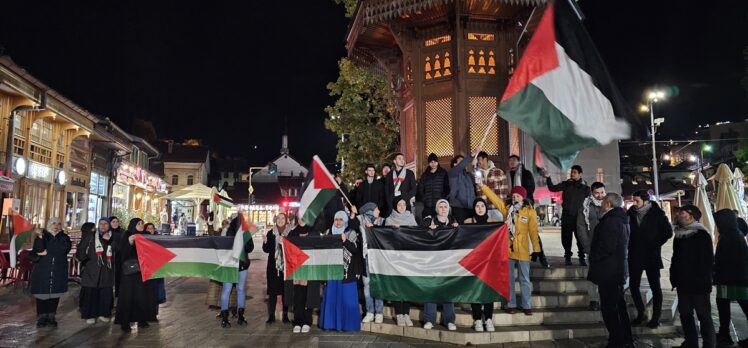 Saraybosna'da İsrail'in Gazze'ye saldırıları protesto edildi
