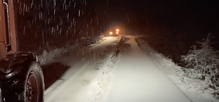 Siirt-Şırnak kara yolunda kar nedeniyle yolda kalan araçlar kurtarıldı