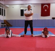 Tekvandoda Türkiye şampiyonu eczacı baba, kızlarını şampiyonalara hazırlıyor