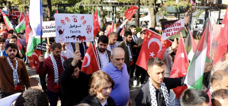 Trabzon ve Artvin'de Filistin'e destek yürüyüşü yapıldı