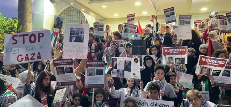 Ürdünlü çocuklardan İsrail'in bombaladığı Gazze'deki çocuklara destek
