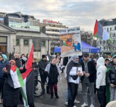 Berlin'de Filistinlilerle dayanışma gösterisi yapıldı