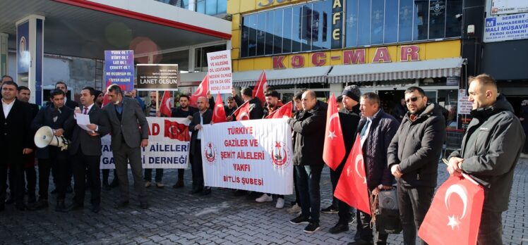 Bitlis'te Türkiye Gaziler ve Şehit Aileleri Vakfı üyelerinden DEM Parti'ye tepki
