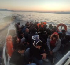 Datça açıklarında 57 düzensiz göçmen kurtarıldı