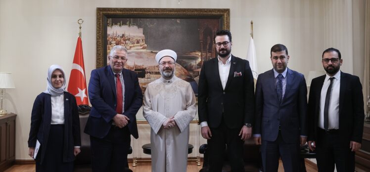 Diyanet İşleri Başkanı Erbaş, Kudüs Üniversitesi Rektörü Kishek'i kabul etti