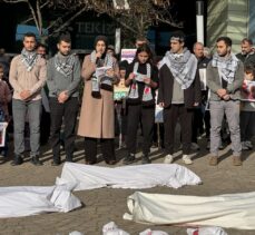 Edirne ve Tekirdağ'da İsrail'in Gazze'ye yönelik saldırıları protesto edildi