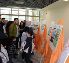 Erzurum'da ortaokul öğrencileri resimleriyle organ bağışına dikkati çekti