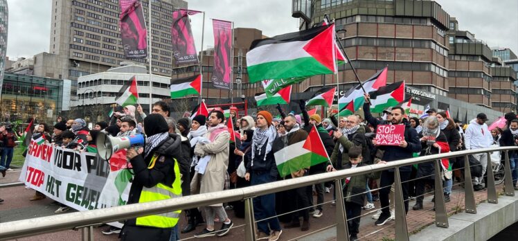 Hollanda'da, Filistin'e destek gösterisi düzenlendi
