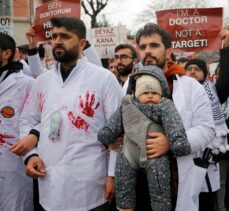 İstanbul'da doktorlar Gazze için sessiz yürüyüş gerçekleştirdi