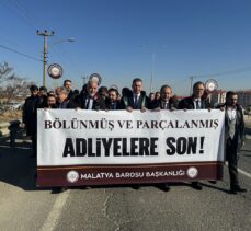 Malatya'da avukatlar “Tek çatıda adliye” yürüyüşü düzenledi
