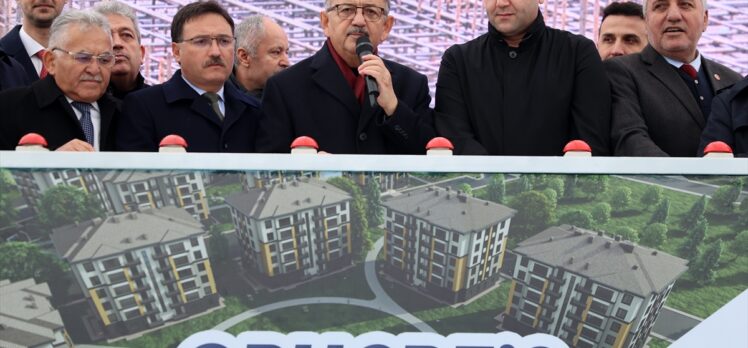 Bakan Özhaseki, Kayseri'de kentsel dönüşüm projesi temel atma töreninde konuştu: