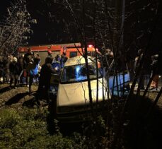 Sakarya'da direğe çarpan otomobildeki 4 kişi yaralandı