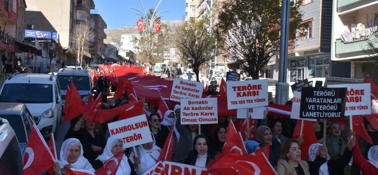 Şırnak'ta AK Parti Kadın Kollarından teröre tepki yürüyüşü