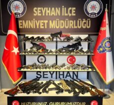 Adana'da polisin uygulamalarında ruhsatsız 60 silah ele geçirildi