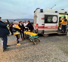 Anadolu Otoyolu'nda bariyerlere çarpan otomobildeki 8 kişi yaralandı