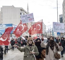 Erzurum, Ardahan ve Erzincan'da İsrail'in Gazze'ye saldırıları protesto edildi