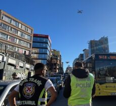 Kadıköy'de dron destekli “yaya geçidi” denetimi yapıldı
