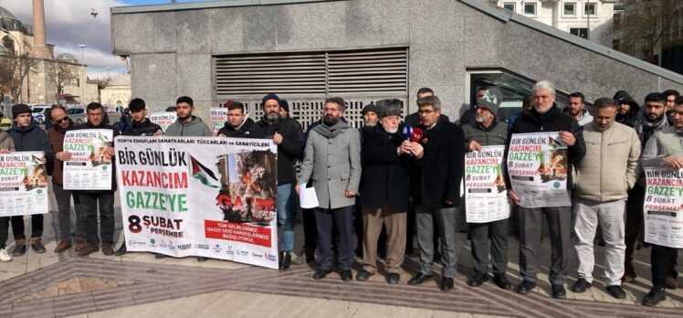 Konya'da “Bir Günlük Kazancım Gazze'ye” yardım kampanyası başlatıldı