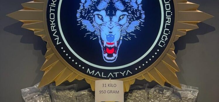 Malatya'da 31 kilo 950 gram sentetik uyuşturucu ele geçirildi
